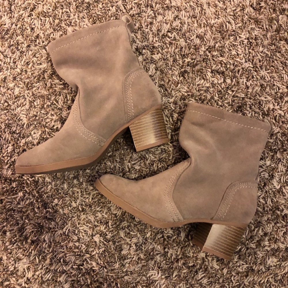 Genuine Leather Beige Boots